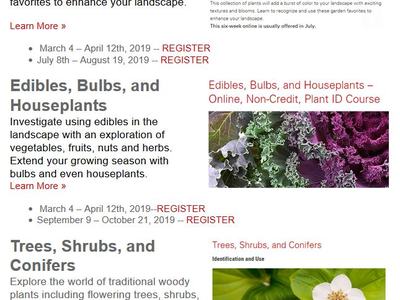 List of class offerings