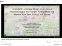 Cover Slide for Landscape Design Webinar
