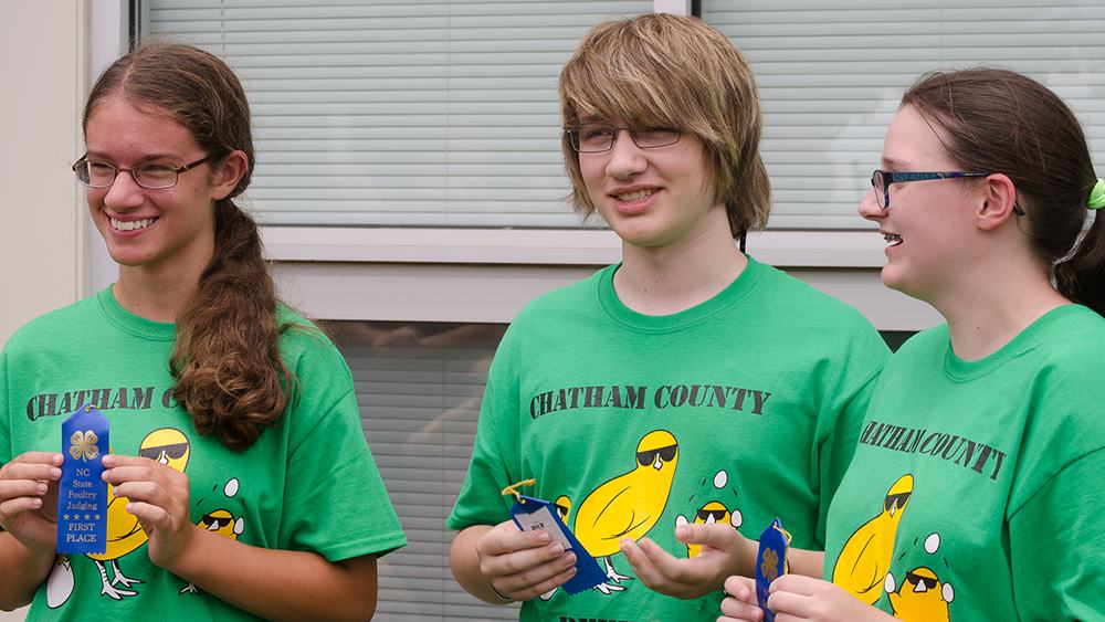 The Chatham County Peeps' Senior Team (Emily Stecher, Gage Lindley, and Samantha Andrews) won first place at the state competition in their first year competing! 