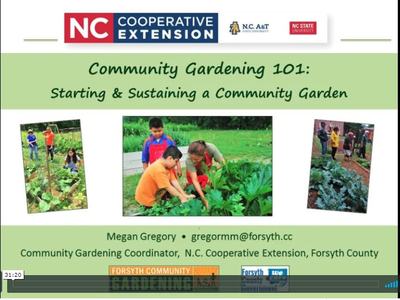 Title Screen from Community Gardening Video