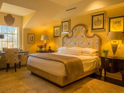 Hotel room using infared technology to detect visitor presence.