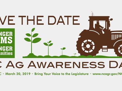 N.C. Agriculture Awareness Day info slide - March 20, 2019 in Raleigh, N.C.