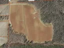 Cropped field surrounded by woods and orange parcel lines, label WILLIAMS