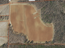 Cropped field surrounded by woods and orange parcel lines, label WILLIAMS