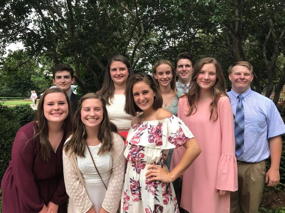 Congress delegates all dressed up for the formal dance