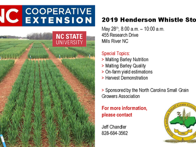 2019 Henderson County Small Grain whistle stop tour announcement