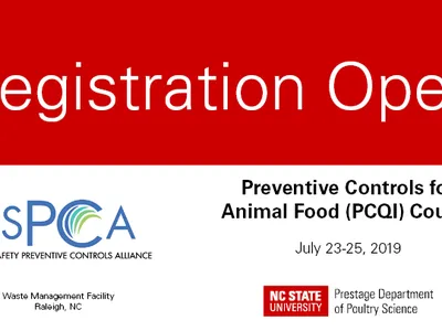 Registration Open card for PCQI course