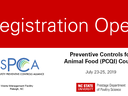 Registration Open card for PCQI course