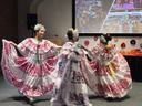 girls dancing in historical latin costumes