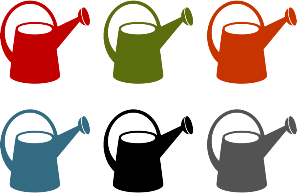 NC State Extension Master Gardener Volunteer program watering can icons displayed in various colors