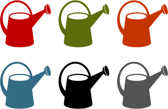 NC State Extension Master Gardener Volunteer program watering can icons displayed in various colors