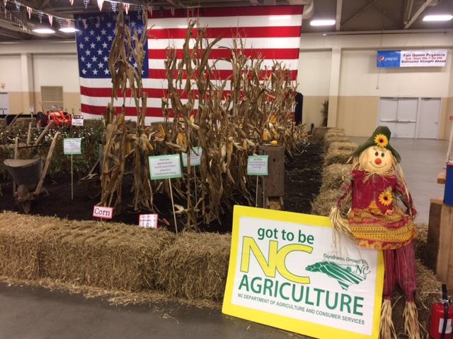 American Flag and crops exhibit 