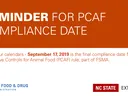 orange and white announcement of the upcoming compliance date
