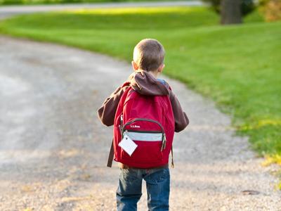 boy with backpack