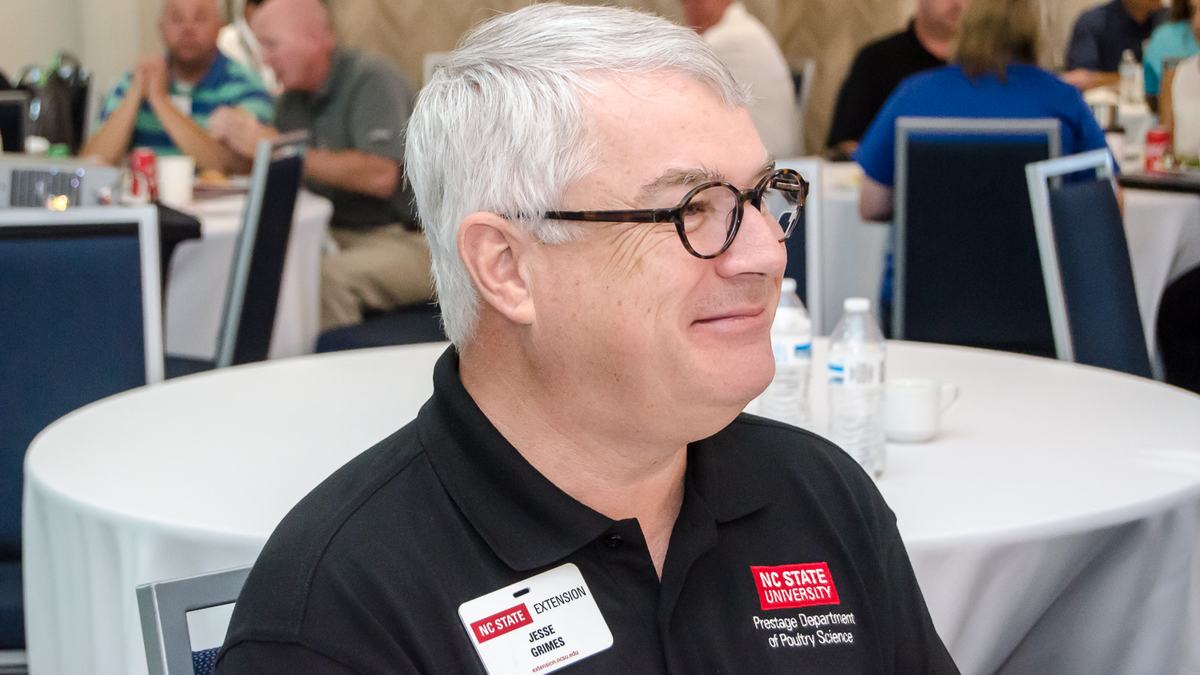 Jesse Grimes seated at a table