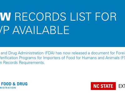 blue and white announcement of a new FDA checklist