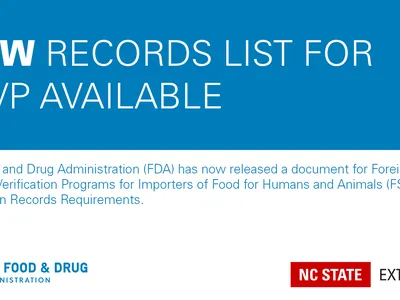blue and white announcement of a new FDA checklist