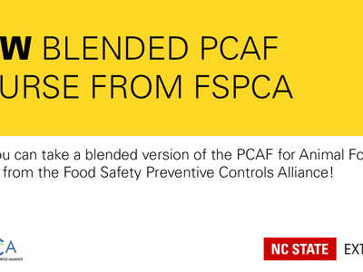 black and yellow announcement of a new PCAF course