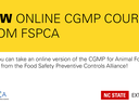 black and yellow announcement of a new CGMP course