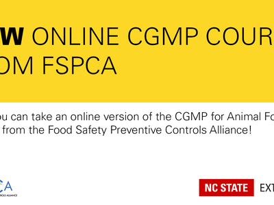 black and yellow announcement of a new CGMP course