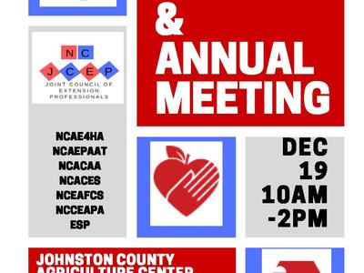 Flier describing the 2019 NCJCEP Forum and Annual Meeting on December 19th in Smithfield, NC