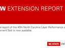 red and white graphic announcing a new Extension report