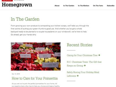Screen Shot of HomeGrown Garden Site