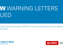 blue and white banner image announcing the FDA warning letters