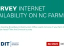 teal and white graphic announcing the NC DIT survey