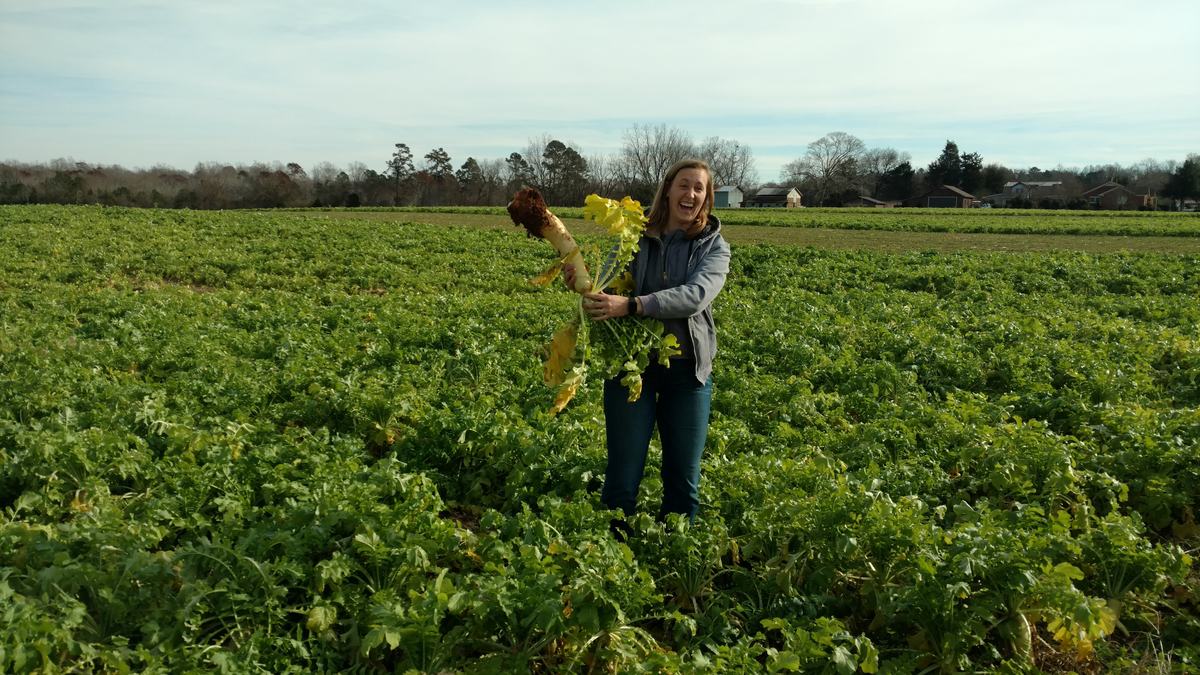 woman in field