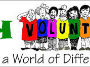4-H Volunteers banner: children hold letters spelling "VOLUNTEERS"; text "Make a World of Difference"