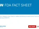 FDA redistributing human food fact sheet graphic