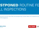 FDA postponing inspections graphic