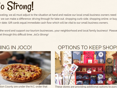 Be JOCO Strong homepage screen shot