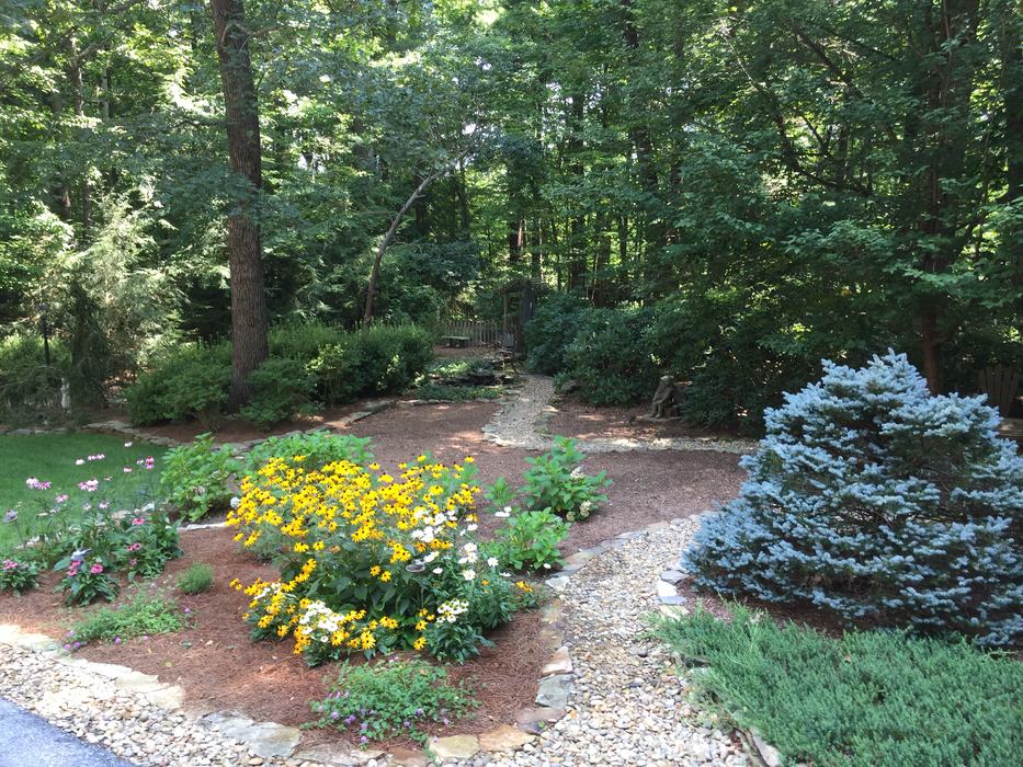 Reducing turf areas can lower inputs.