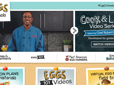 screen shot of the Eggs in Schools website of resources