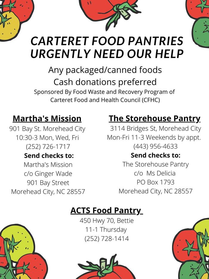 Carteret Food Pantries Urgently Need Our Help