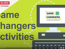 Game Changers Activities title with computer graphic and NC State Extension logo