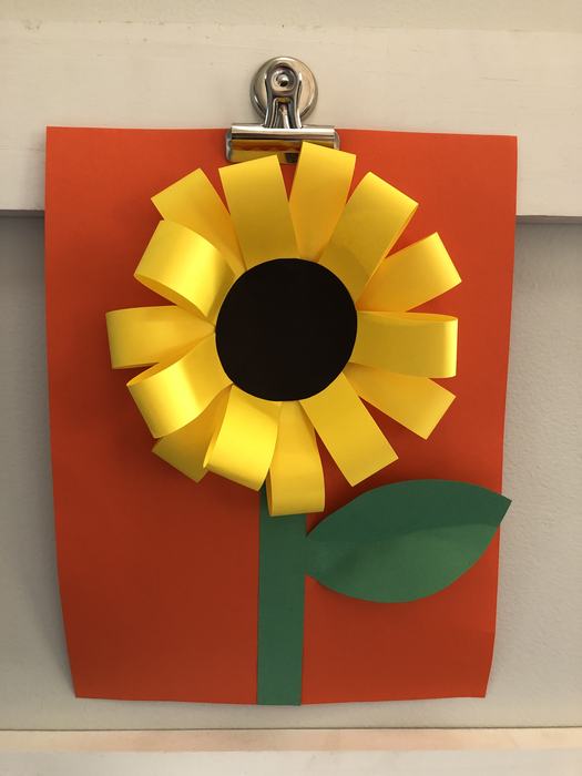 Completed Sunflower Art Project