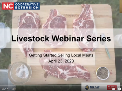 screen capture of the opening screen of the selling local meats video