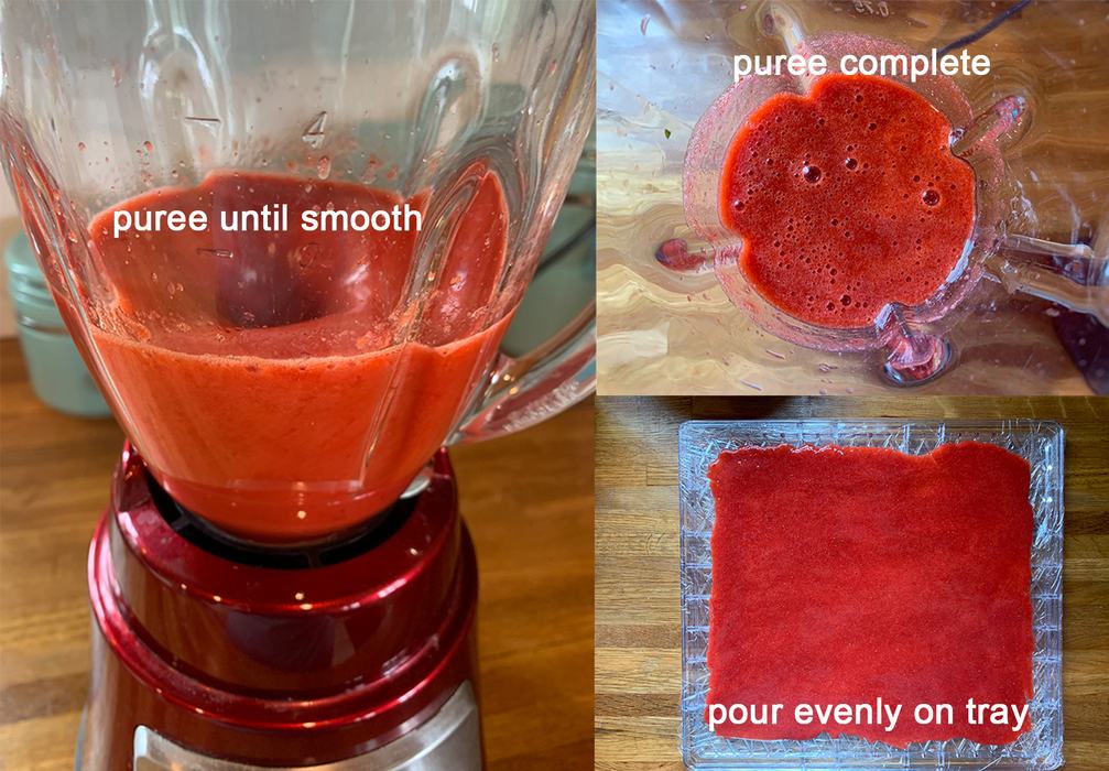 Puree fruit until smooth