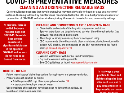 Cleaning and Disinfecting Reusable Bags