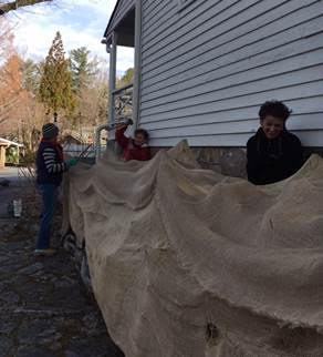 cold protection using burlap