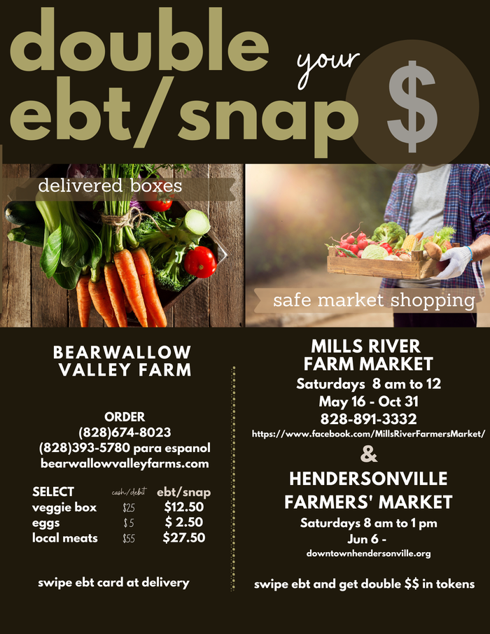 Double SNAP/EBT Dollars at Markets