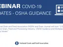 graphic with text reading Webinar: COVID-19 Updates - OSHA guidance