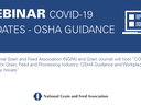 graphic with text reading Webinar: COVID-19 Updates - OSHA guidance
