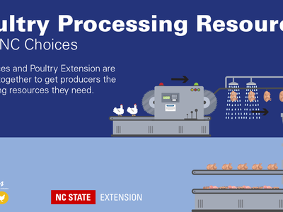 graphic with title text Poultry Processing Resources from NC Choices