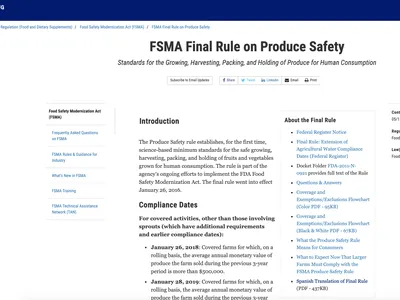 Produce safety rule