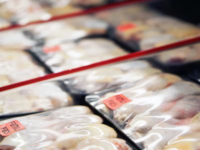 raw chicken drumsticks in family size packages