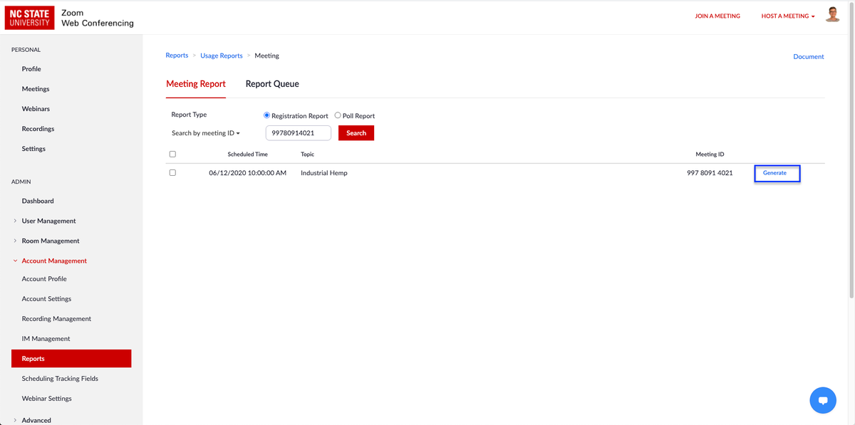 Generate the meeting report